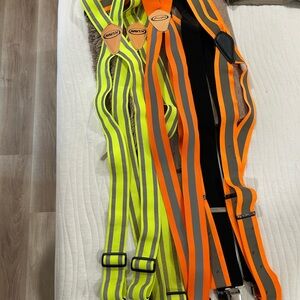 Neon Yellow and Orange Suspenders assorted Brands